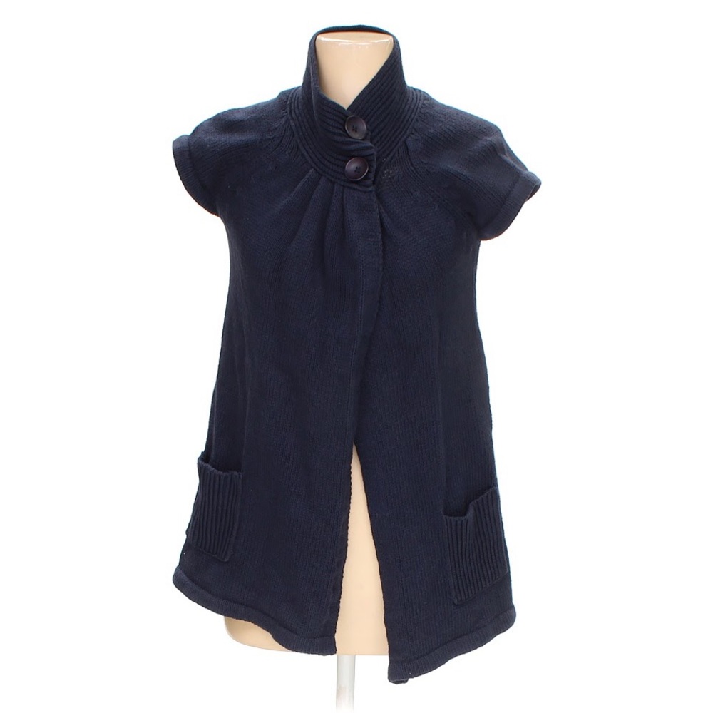 Navy Asymmetrical Anthropologie Cardigan, Sz S